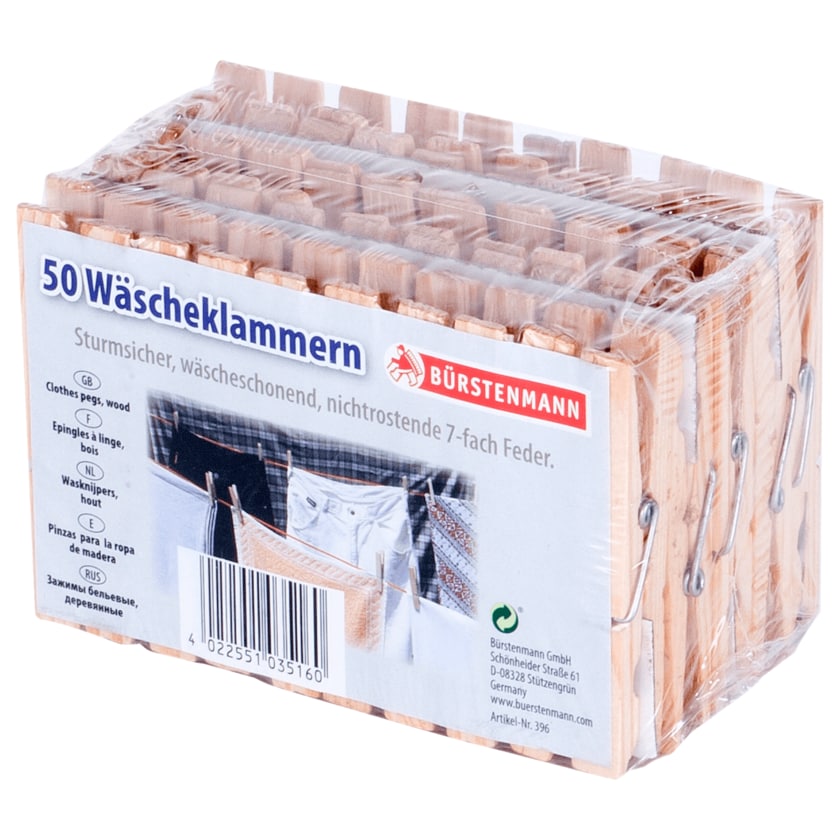 Wäscheklammern Holz 50 Stück